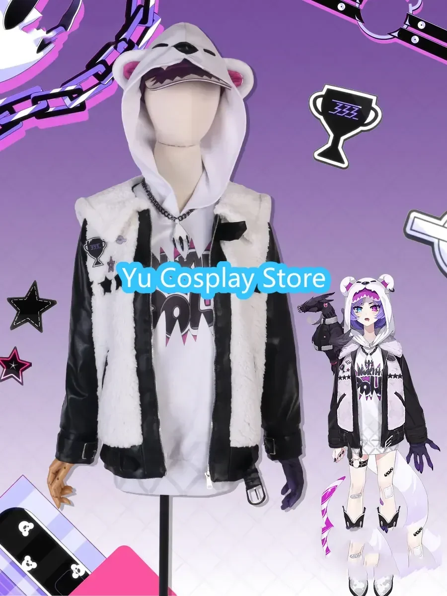 Selen Tatsuki Cosplay Costume Vtuber Cosplay Suit Hooded Coat With Hat Halloween Carnival Uniforms Anime Clothing Custom Made