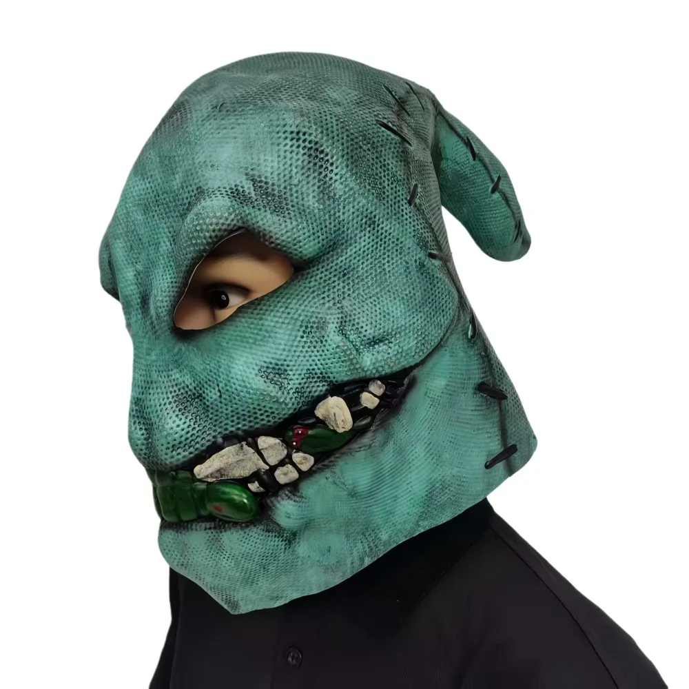 

Oogie Boogie латексная маска Рождественский кошмар вечерние реквизит для косплея зеленый костюм для косплея маска маска карнавальная вечеринка забавная маска