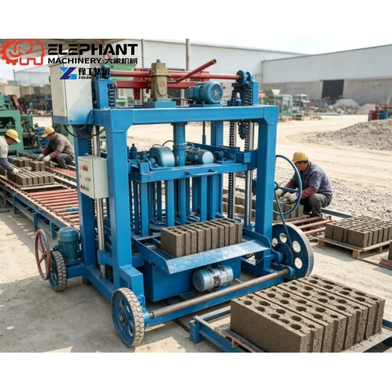 Simple Operation Hollow Paving Brick Machine, Motor-Driven Automatic Concrete Block Making Equipment