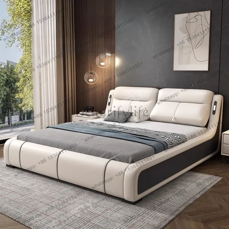FG Safe Sleeping Massage Bed Human Dog Storage Floor Platform Massage Bed Design Bedroom Modern Cama Solteiro Home Furniture