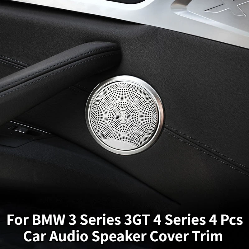 

For BMW 3 Series 3GT 4 Series 2013-2019 4PcsCar Audio Speaker Cover Trim Door Loudspeaker Cover Trim Car Accessories Interior
