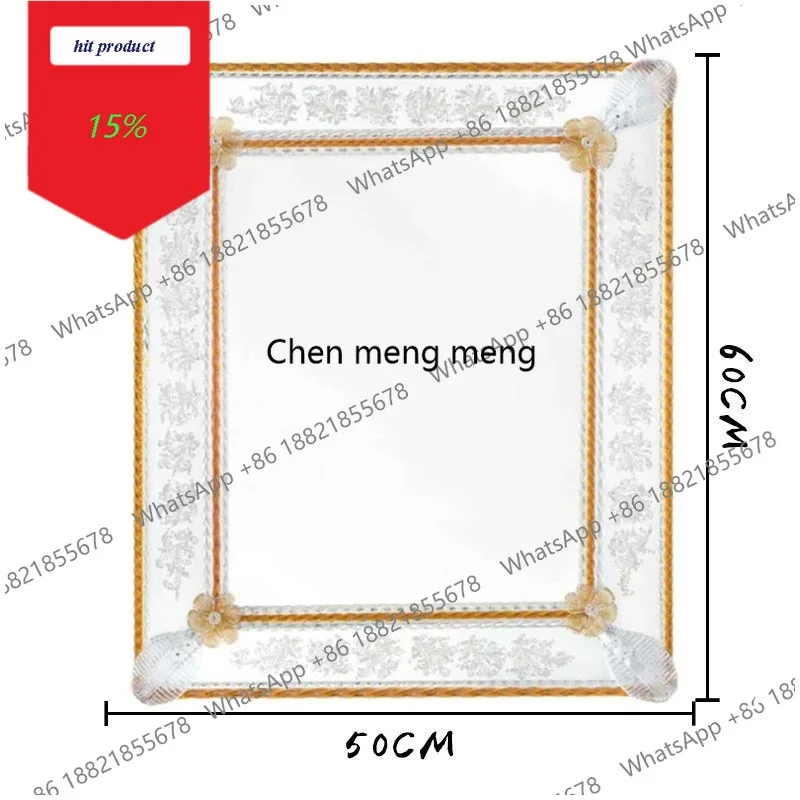 M02 Household round bathroom wall-mounted mirror bathroom mirror toilet decoration vanity mirror Nordic
