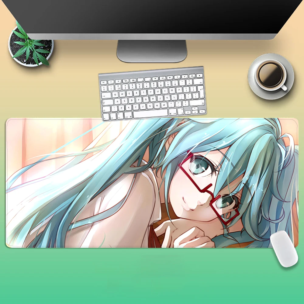 Anime H-Hatsunes Mikus Mousepad HD Printing Computer Gamers Locking Edge Non-slip Mouse Pad XXL90x40cm Keyboard PC Desk Pad