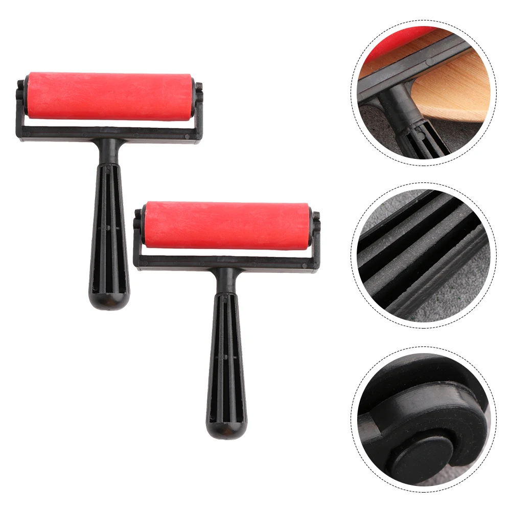 2 szt. 10 cm Plastikowy wałek do druku sitodrukowego do łatwego rozwijania wydruków, łatwy w czyszczeniu, narzędzie artystyczne, materiały malarskie, do stemplowania