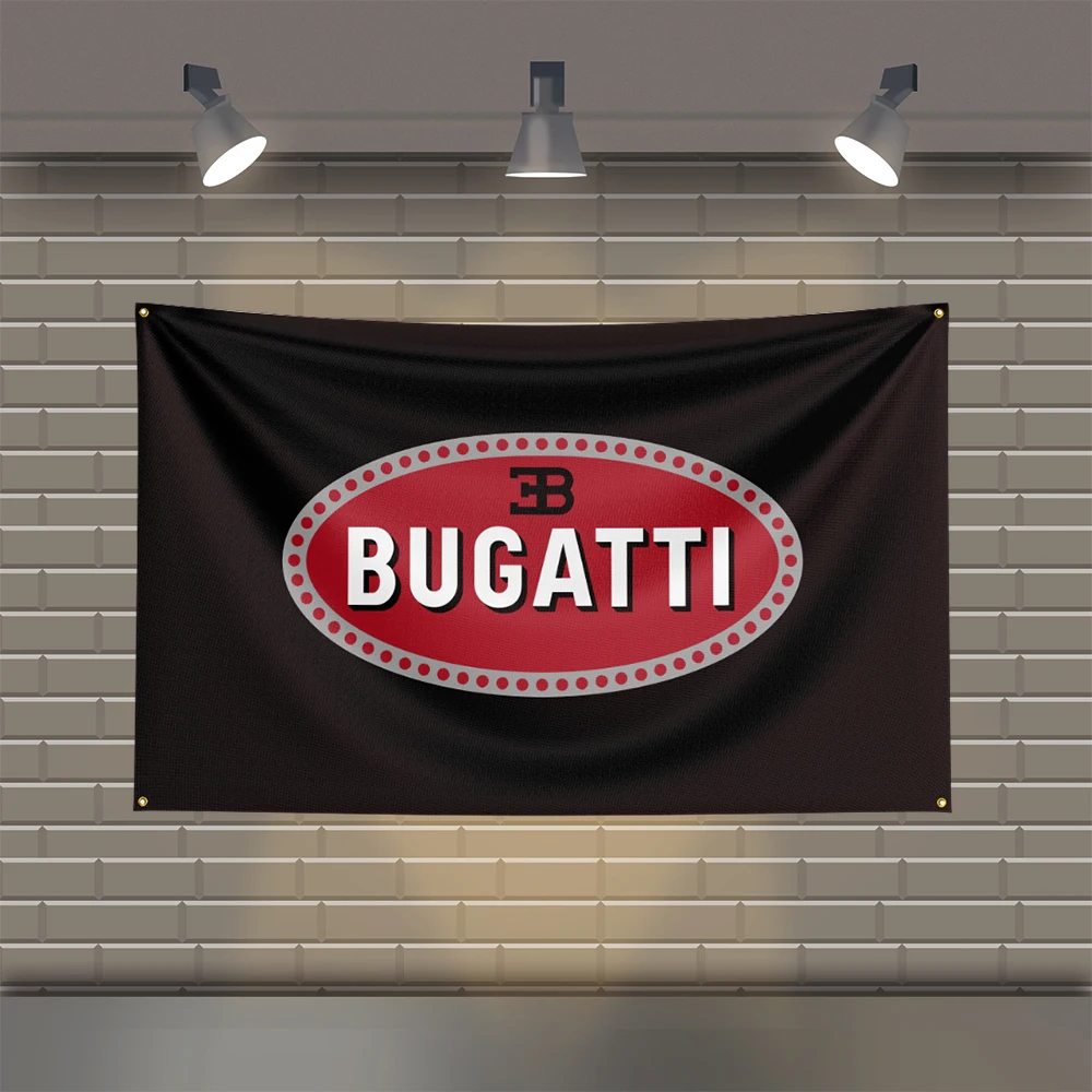 3x5 Ft B-Bugattis Racing  Flag Polyester Printed Cars Flags for Room Garage Decor