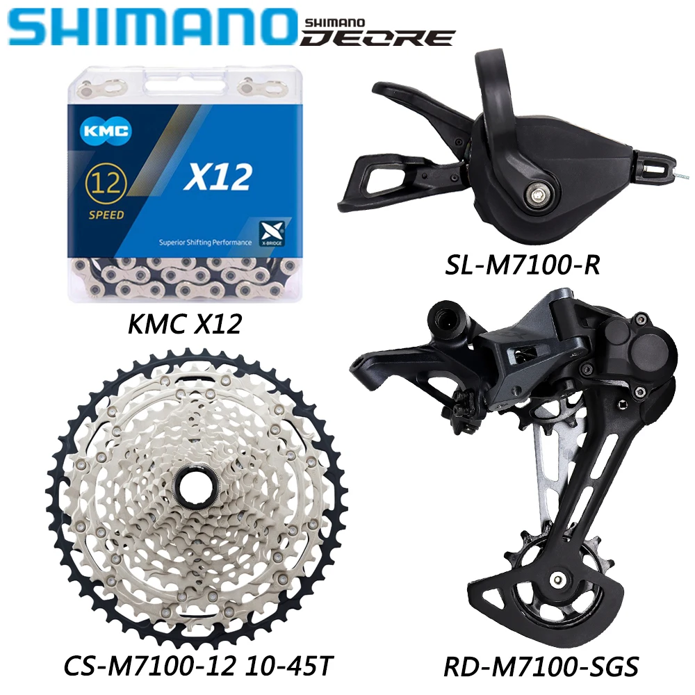 

SHIMANO DEORE SLX M7100 1X12 Speed Groupset 12V Derailleur for MTB CN-M7100 Chain CS-M7100-12 10-45T/51T Cassette Bike Parts