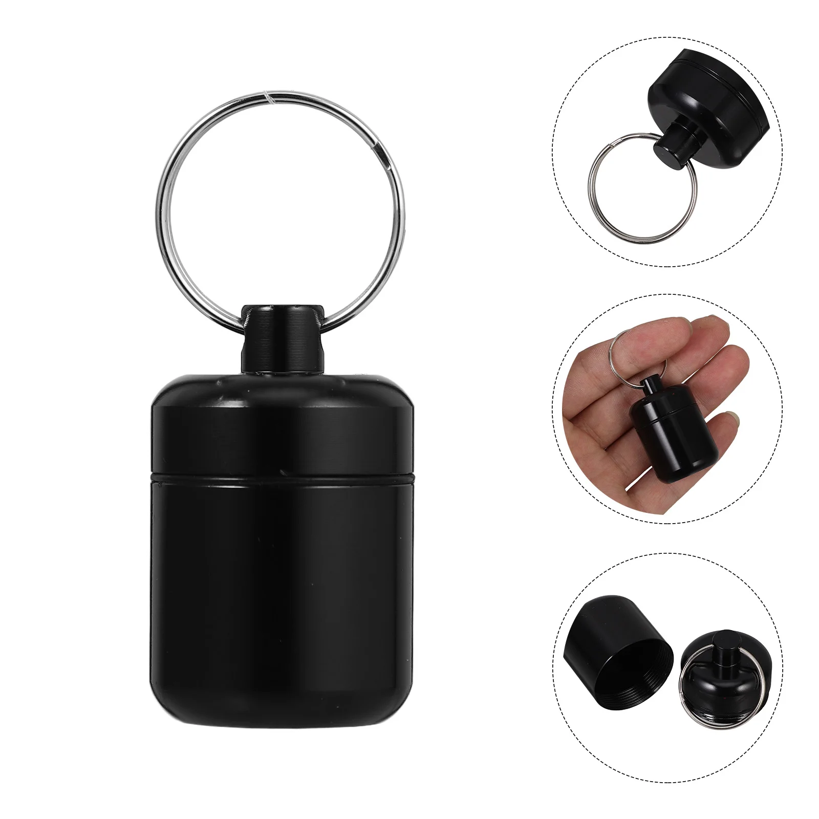 Earbud Box Metal Case for Earplugs Portable Carrying Protective Storage with Keychain Aluminum Alloy