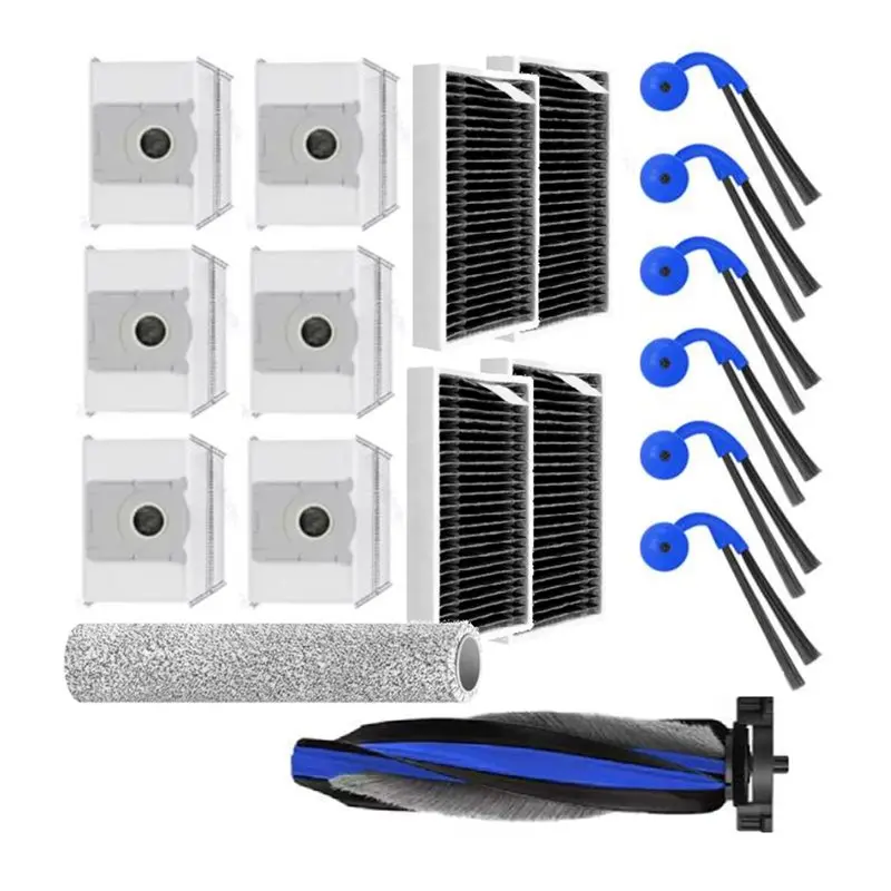 

【GARMENT】18PCS Main Side Brush Roller Mop Dust Bag Filter For Ecovacs Deeboot T90 Pro Omni / T90 Omni Vacuum Cleaner Accessories