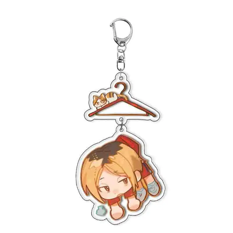 Anime Haikyuu!! Hinata Shoyo Acrylic Keychain Cute Delicate Cartoon Figure Key Chain Chibis Bag Charms Fans Collections Gifts