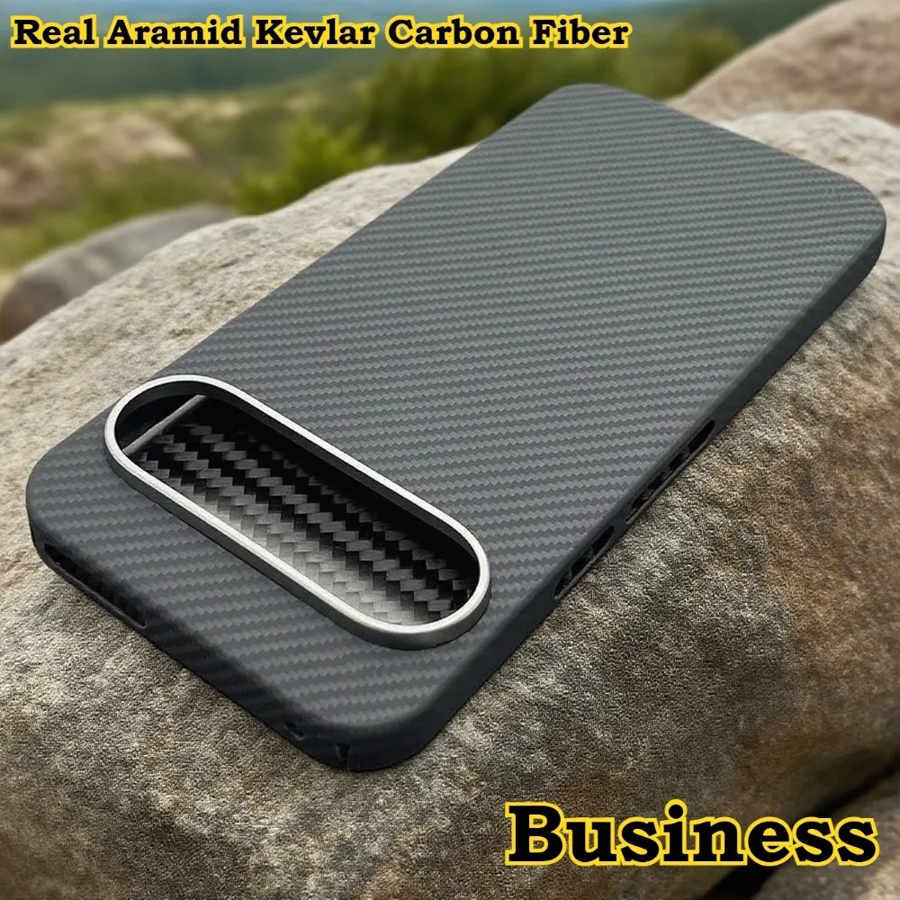 

Ultra Light Real Aramid Kevlar Carbon Fiber Business Case For Google Pixel 10/9 Pro XL Anti-Fingerprint Hard Protect Back Cover