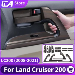 For 2008-2021 2020 Toyota Land Cruiser 200 Peach Wood Car Door Decoration Stickers LC200 FJ200 Interior Upgraded Accessories