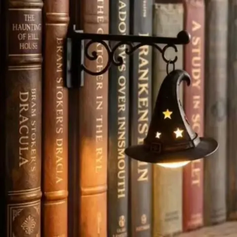 Ghost Bookshelf Lantern，Library Mini Bookshelf Lamp, Little Cute Lantern-Decorative Library Hanging Resin Lighting view 2