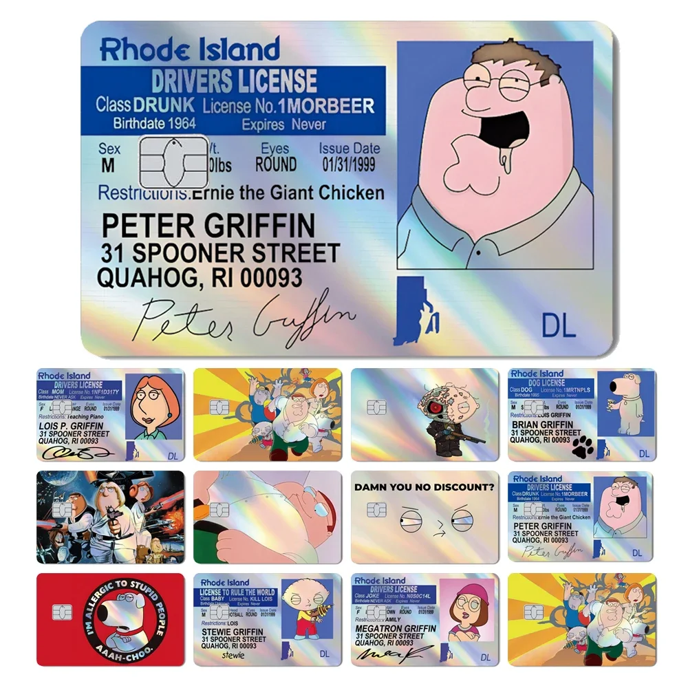 Волшебная акула, забавные семейные мальчики, Питер Гриффин, голографическая лазерная блестящая наклейка на кожу, наклейка для дебета, банковской кредитной карты Волшебная акула, забавные семейные мальчики, Питер Гриффин, голографическая лазерная блестящая наклейка на кожу, наклейка для дебета, банковской кредитной карты