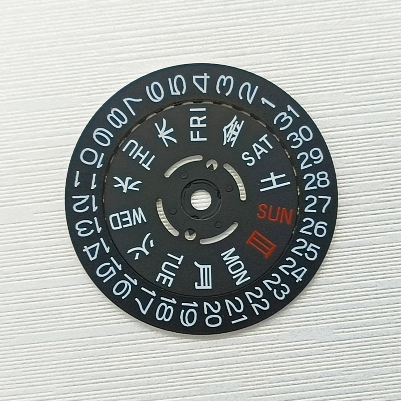 NH35 NH36 Japan Kanji Movement Dial Fits NH35 NH36 Movement Crown at 3.0 or 3.8 / 4.1 Oclock SKX007 Watch Date Week Wheel Refit