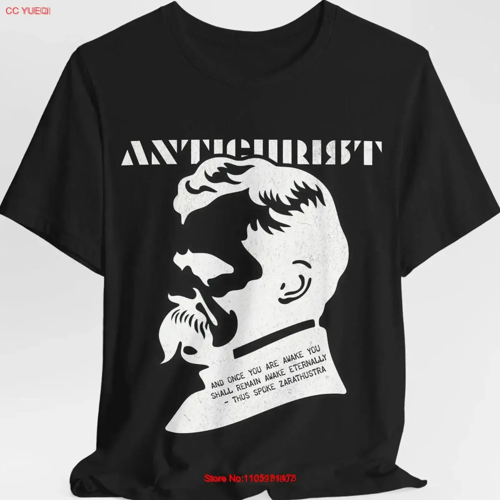 Nietzsche T Shirt Philosopher Quote for Reader Existentialism AntichrisT Literature 100 Cotton vintage Washed Comfortable