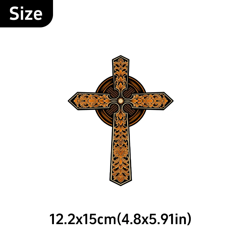 European Retro Cross Symbol Car Sticker Trendy PVC Waterproof Decal for Car Hood Fuel Tank Cover Laptop DIY Gift Car Sticker