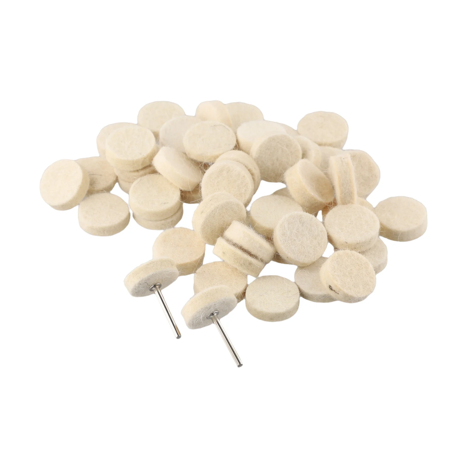 2 Drill Wood Jewellery Buffing Wheels Felt Wool Polishing 1