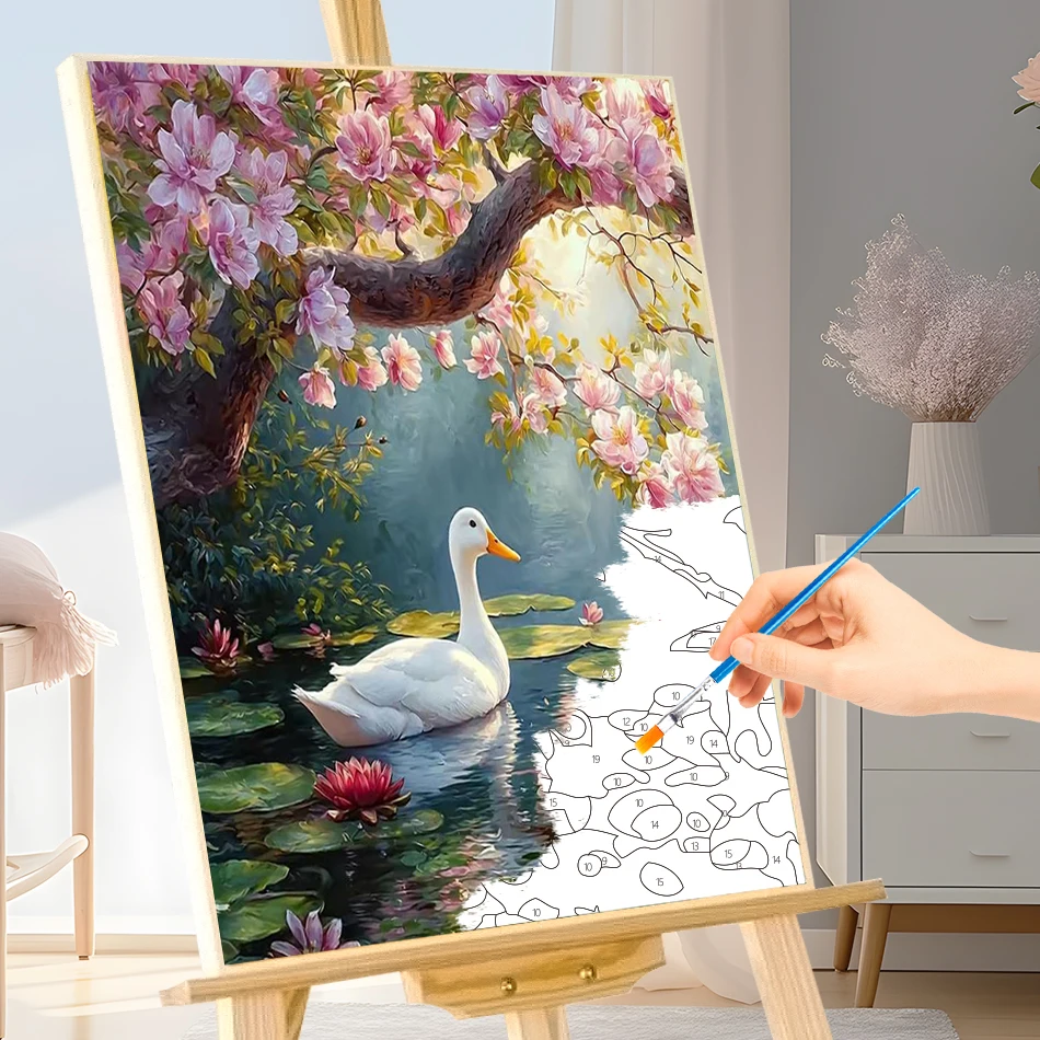 

GATYZTORY Painting By Numbers For Drawing Landscape on canvas hobby pictures crafts Watercolor Artwork gifts Wall Decororation