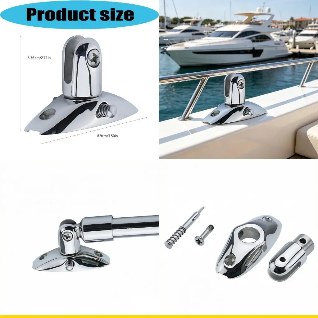 

SZCH Heavy Duty Boat Bimini Frame Mount Deck Hinge Stainless Steel Hardware