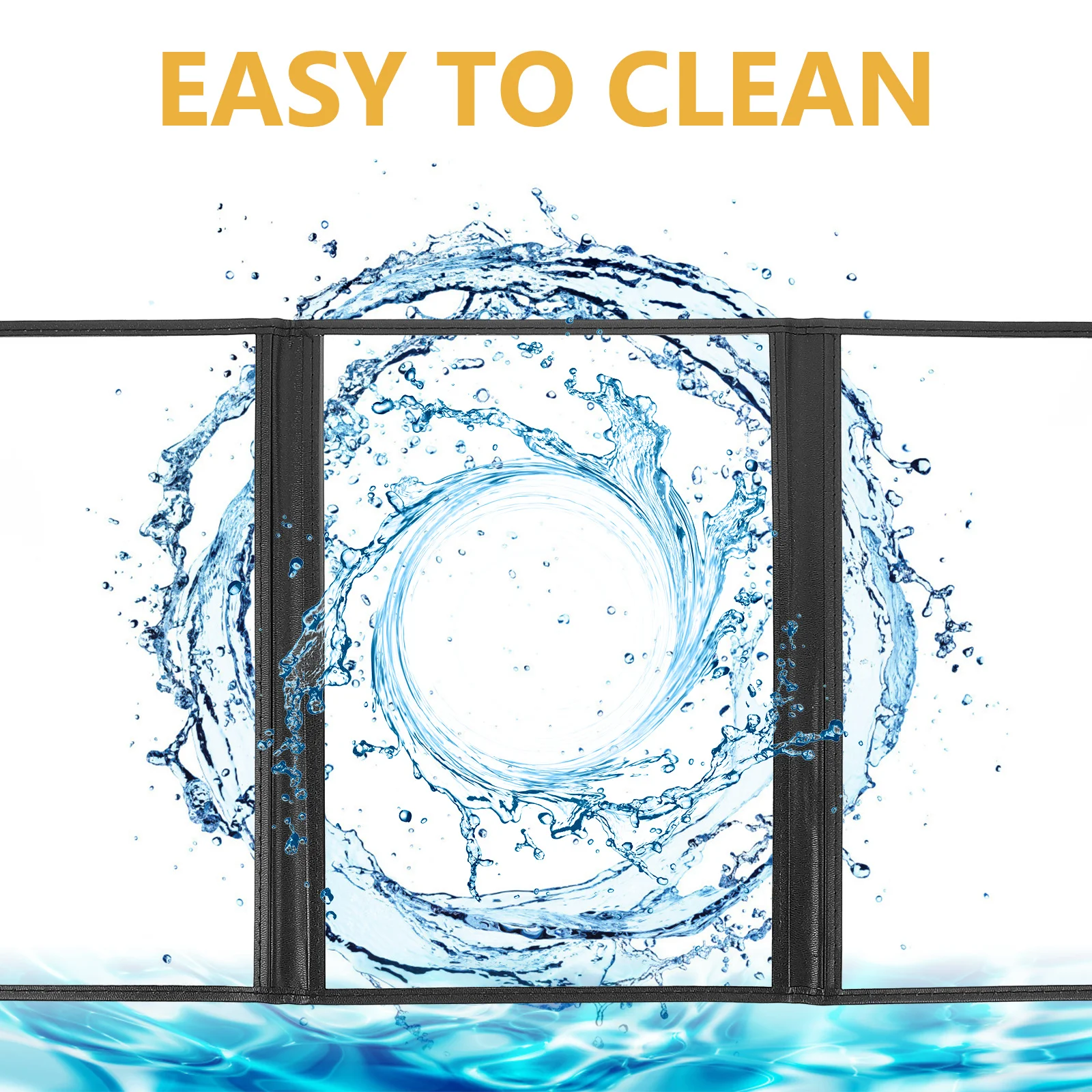 2pcs Menu Cover Clear Pvc Binder Cover For Restaurant Coffee Shop Kitchen Loose Leaf Ring Folder Portable Rounded Corner