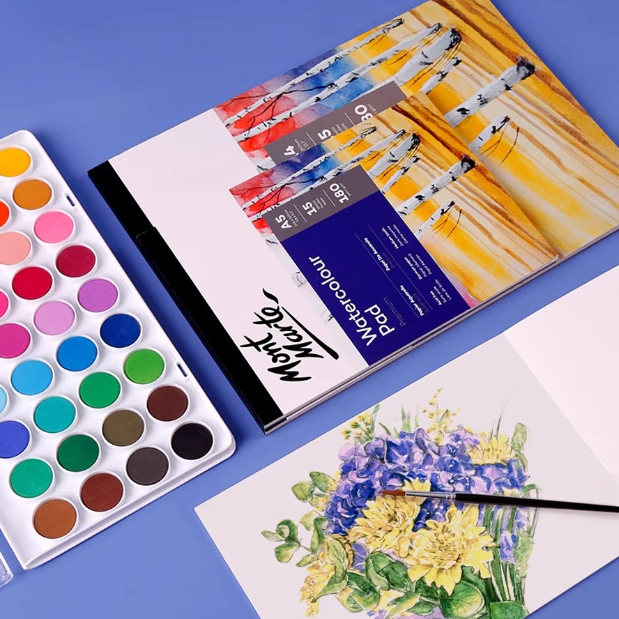 궁극의 여행용 수채화 스케치북: 와이어-O 제본, 쉽게 찢어지는 페이지, 이동 중 그림 그리기에 적합한 180gsm 코튼 - A3/A4/A5