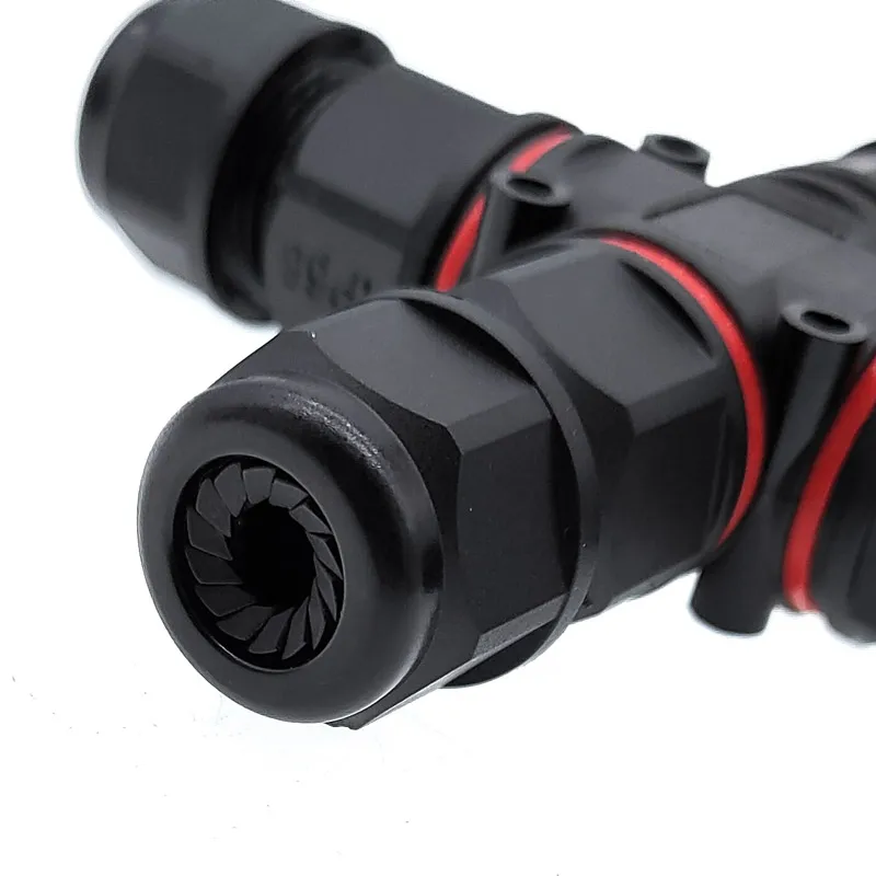 4 Way Led Industrial Electrical Waterproof X-Connector 3PIN/4PIN IP68 L20 Four-way Cable Cross Shape Outdoor Connectors image 5