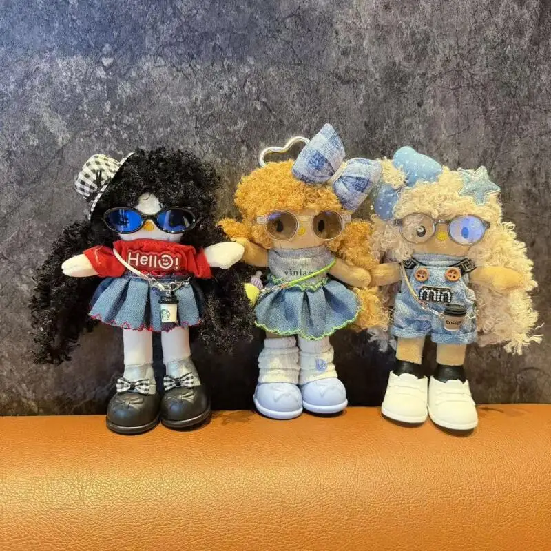 

Милый плюшевый брелок Hello Kitty с длинными ногами и кудрявыми волосами, роскошный осенне-зимний кулон для сумки, милый мультяшный аксессуар для девочек