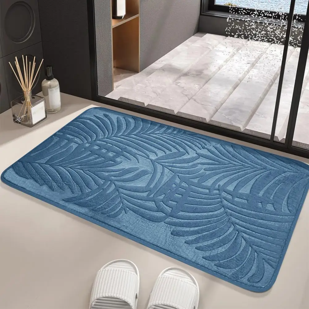 Shower Mat Door Mat Super Soft Waterproof Doormat for Indoor Outdoor Use Moisture-absorbing Entrance Mat with Non Slip Design