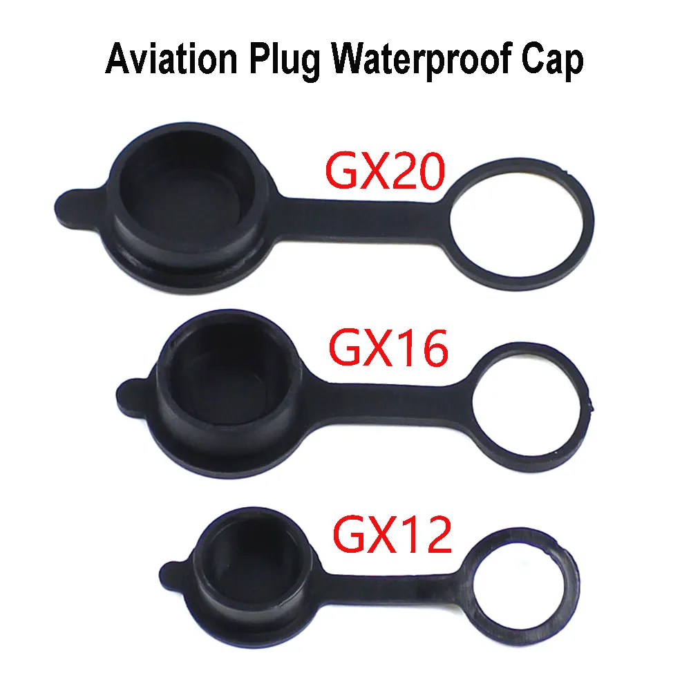 2Piece GX12 GX16 GX20 Aviation Plug Protective Cover Dust Cap Welding Cable Connectors Rubber Protective Cover