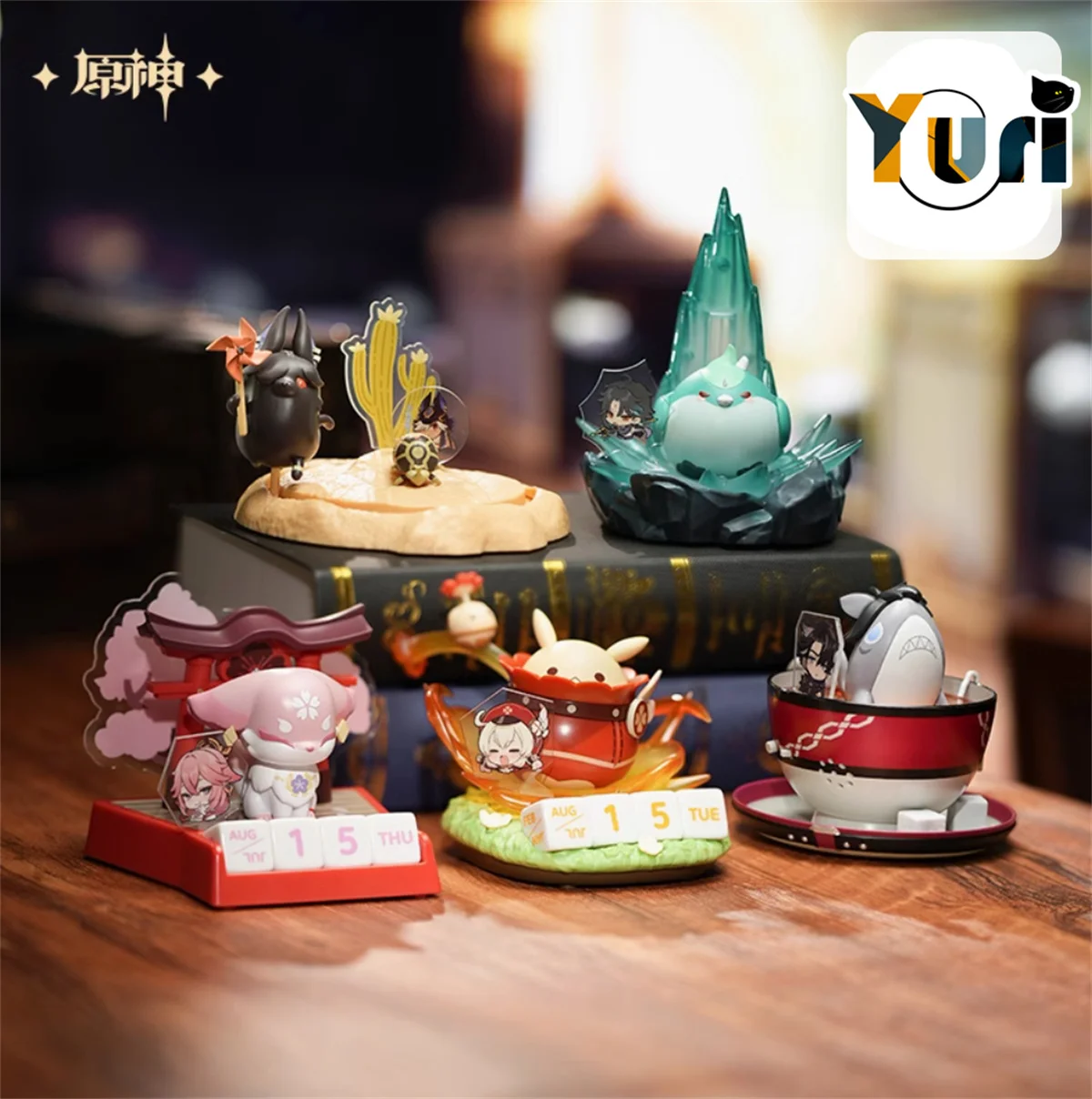 Gioco Genshin Impact Ufficiale Xiao Klee Yae Miko Wriothesley Cyno Figura Vocale Giocattolo Data Regolabile Calendario Cosplay Ornamento Regalo