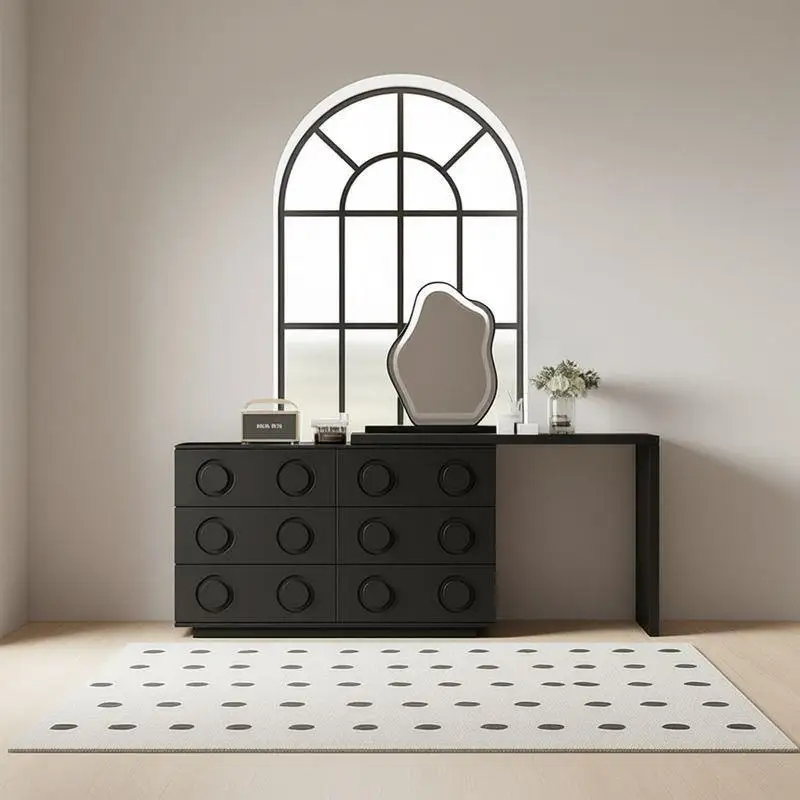 Cream wood wind dresser collar E0 grade environmentally friendly baking paint aesthetic design solid wood creation complete