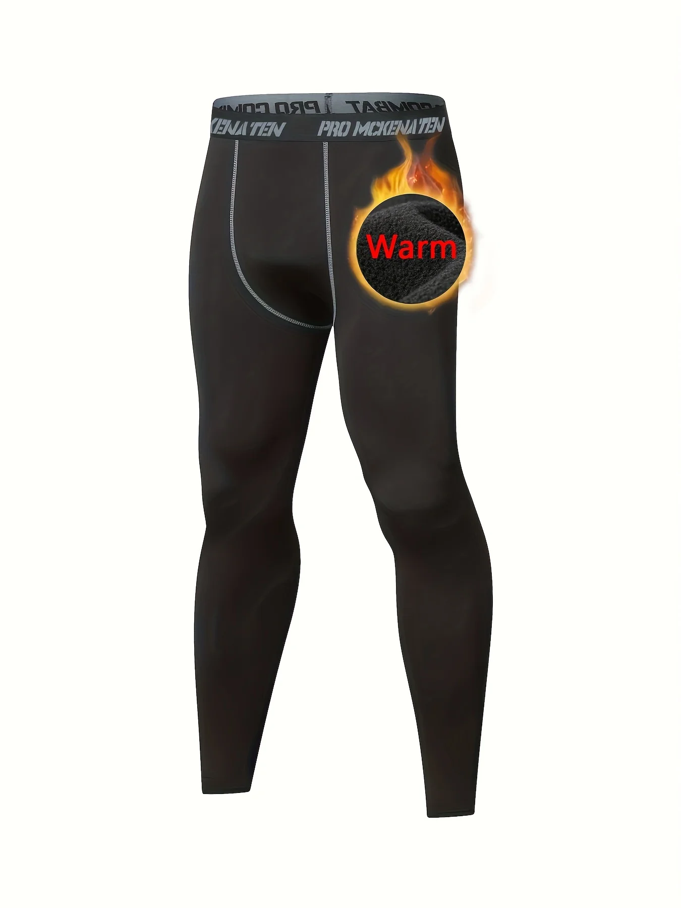 Warm tights men, winter sports quick-drying warm pants, running fitness stretch training long Johns