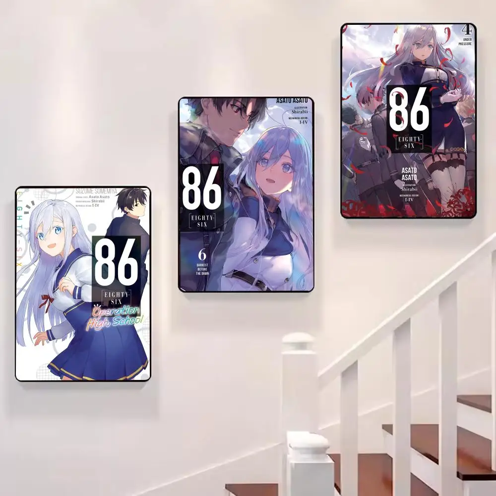 أنيمي 86 E-ثمانون ستة ملصق HD طباعة شخصية قماش جدار جدارية ملصق فني صور لغرفة المعيشة ديكور المنزل