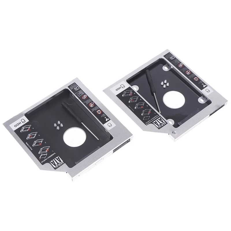 ATA Serial Port Notebook Optical Drive Slot tipis dan tebal All-aluminium Alloy 2.5 inci Hard Disk Bracket