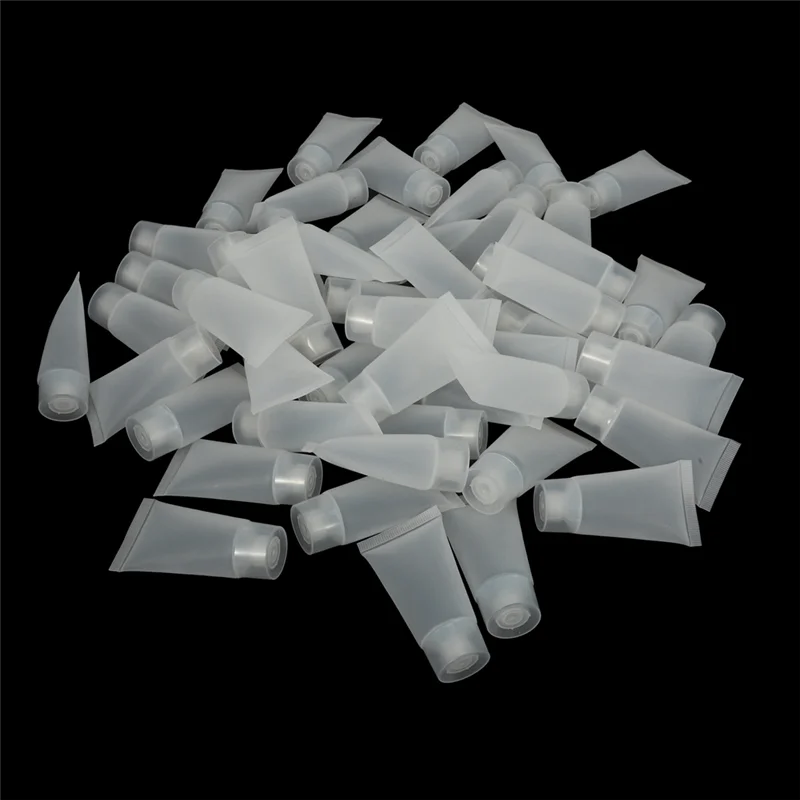 FZFZ 200Pcs 15Ml 리필 가능 튜브 빈 로션 병 소프트 튜브 캡 여행용 스퀴즈 메이크업 컨테이너 리필 가능 병