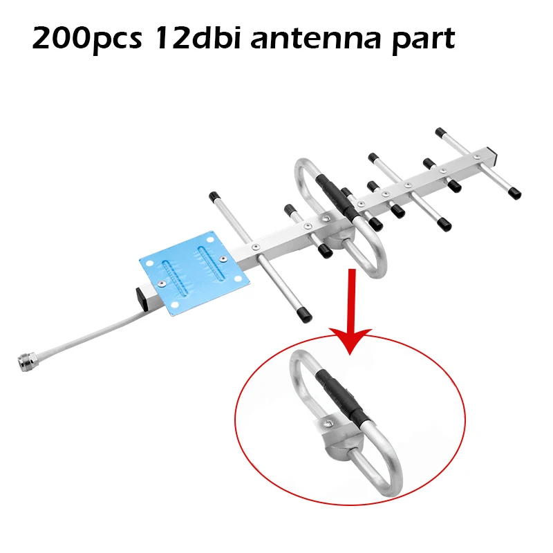 Lintratek 13dBi Yagi Outdoor Antenna for 2G 3G 4G Signal Repeater 9dBi Indoor antenna 10m cable for CDMA GSM LTE WCDMA Booster