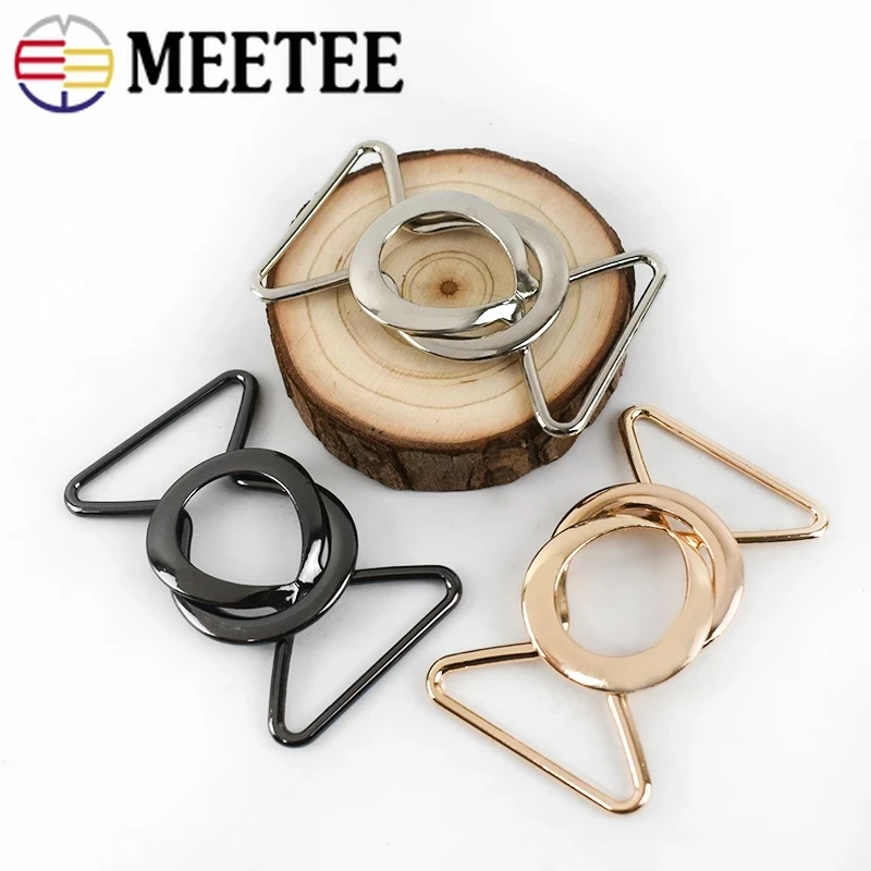 2pcs Meetee 30-60mm Metal Buttons Coat Belt Buckles for Women Down Jacket Dress garment bags Decor button DIY Sewing Accessories