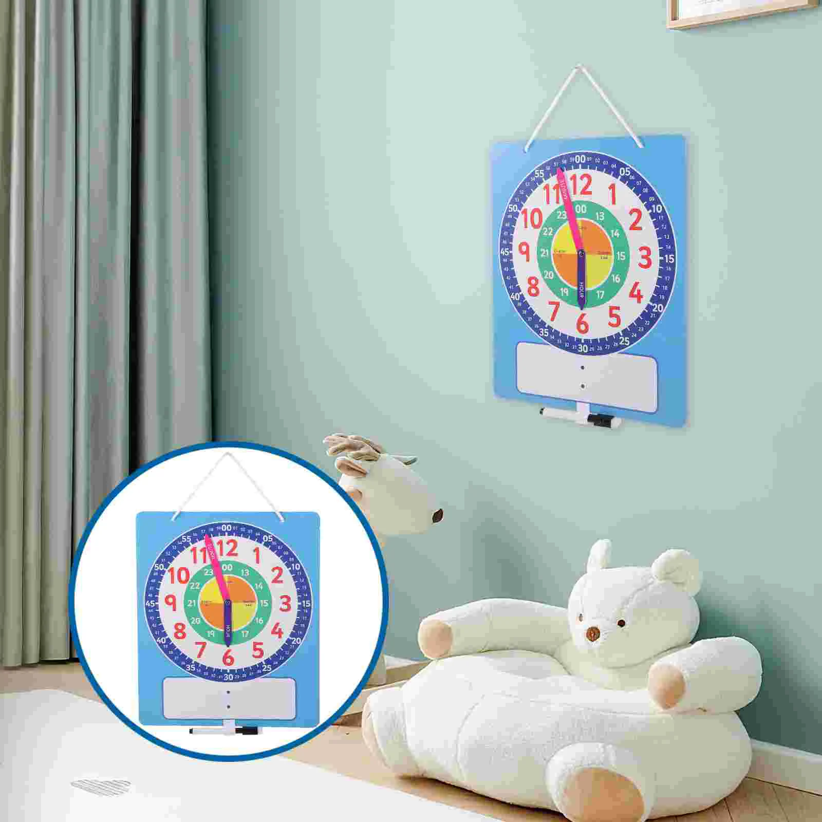 Time Teaching Aids Clock for Kids Cartoon Model Children Toy Toys Educational Puzzle Cognition Telling