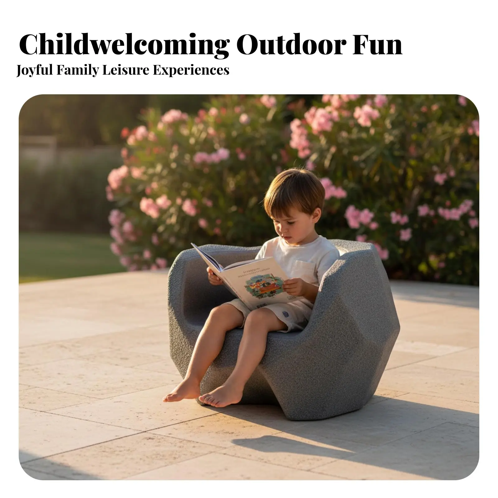 

Пуф в форме гальки, безопасный для детей, детская мебель, устойчивый к погодным условиям, дизайн под камень, для игровой комнаты, детской спальни, сада