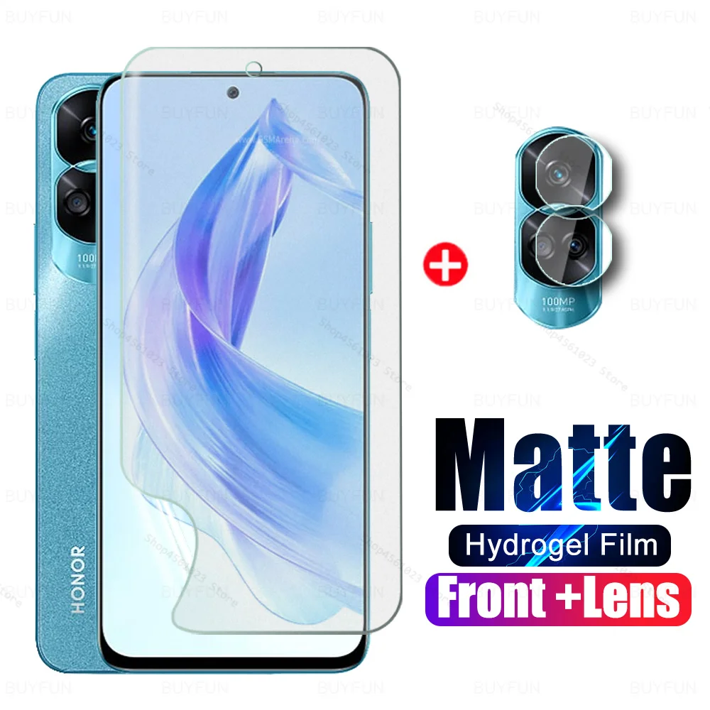 Matte Hydrogel Film For Honor 90 Lite Camera Lens Glass Honor90 Light Honar Honer 90Lite 5G 2023 6.7'' Frosted Screen Protector