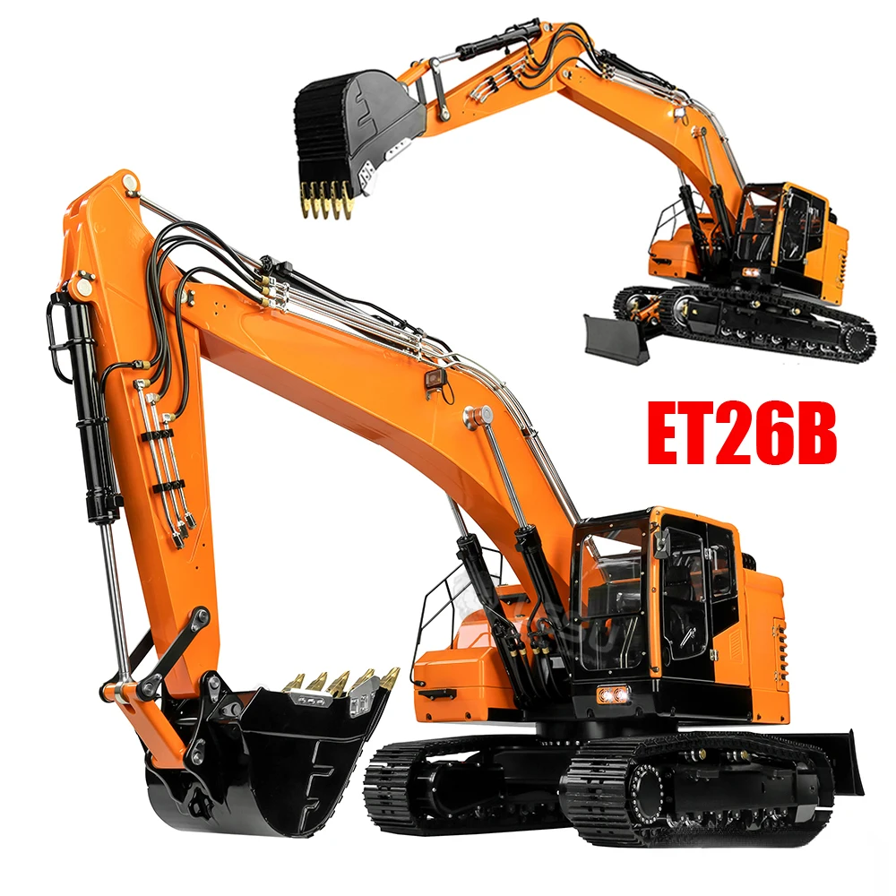 New LESU Short Tail 1/14 Remote Control Excavator Hydraulic Model with Front Shovel Tracked Excavator Model Toy Adult KIT /RTR