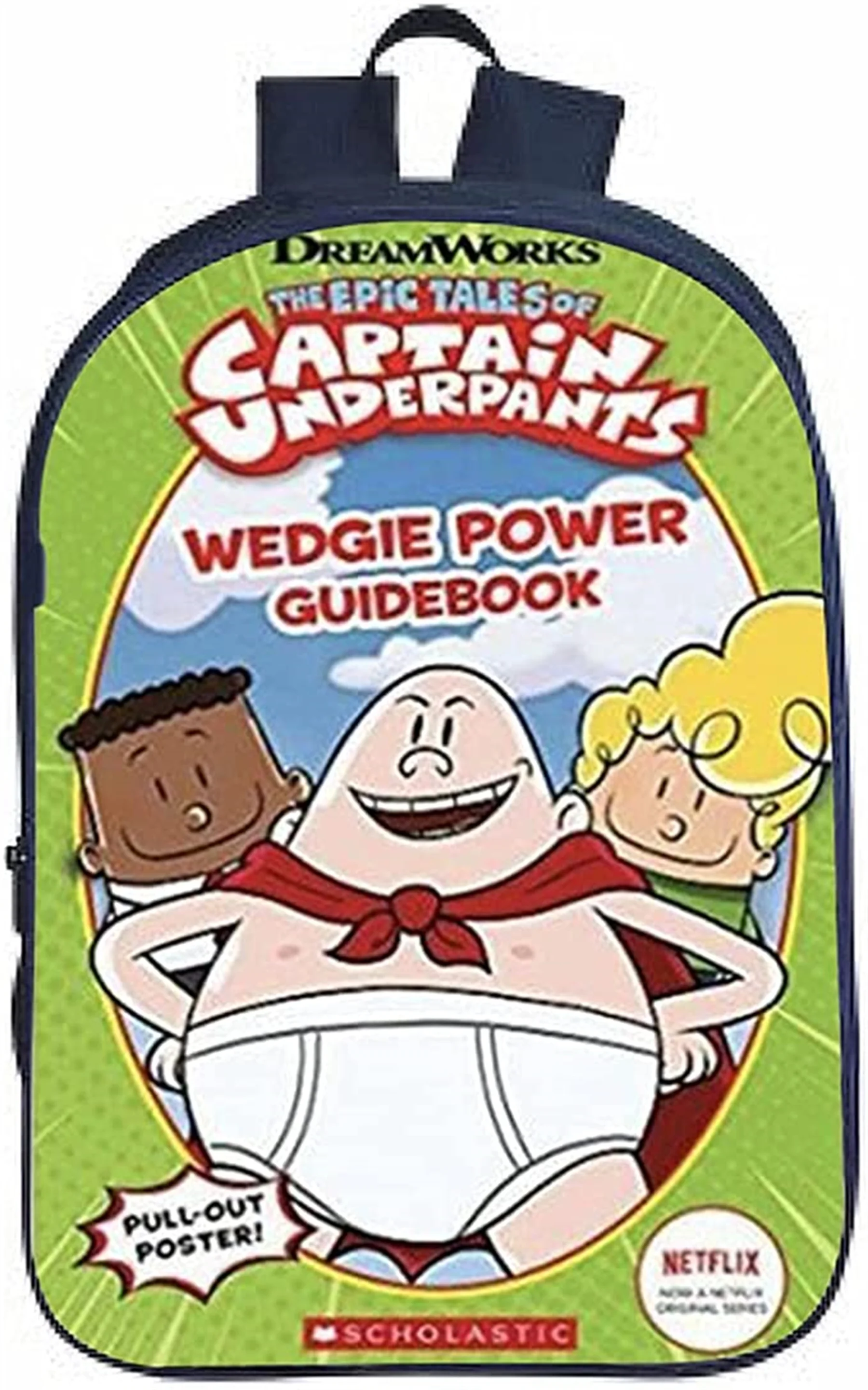 

Fashion Student Captain Underpants Waterproof Daypack-Back to School Rucksack-Lightweight Backpack for Unisex Children