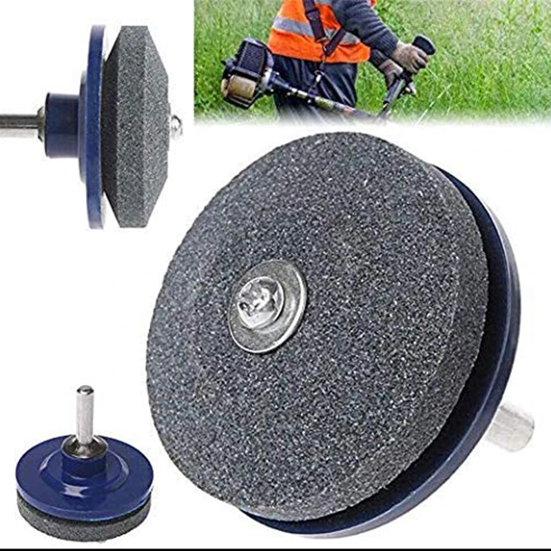 6Pack Lawn Mower Sharpener Lawnmower Blade Sharpener Grinder Wheel Stone For Power Drill Hand Drill