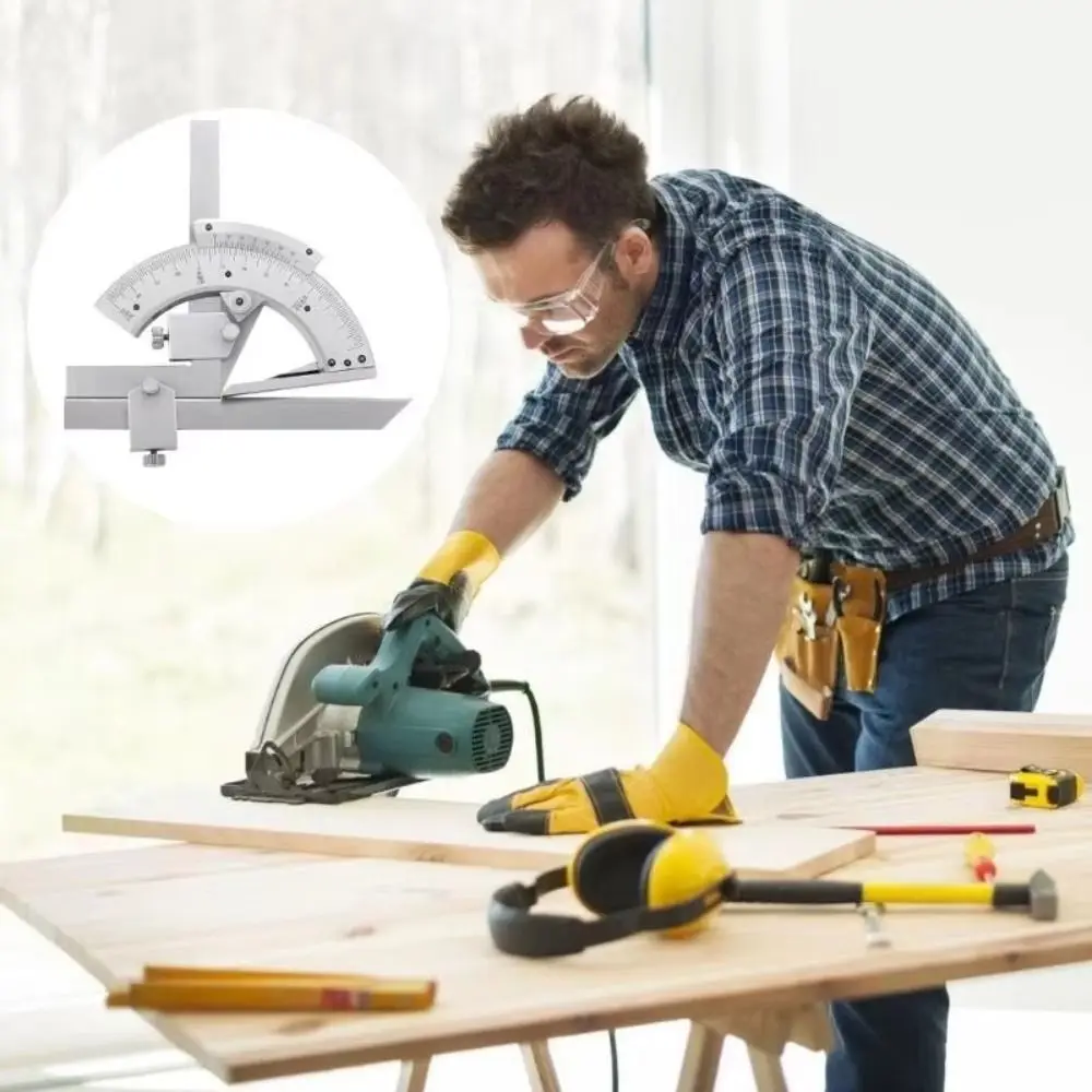 

0-320 Degrees Universal Angle Meter Stainless Steel Metal Construction Bevel Protractor Accurate High Precision