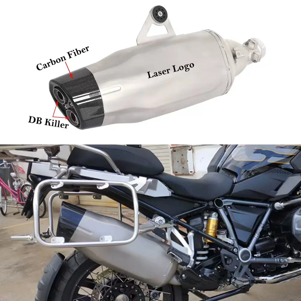 

Slip-on for BMW R1200GS R1250GS ADV Advanture Motorcycle Exhaust Muffler Titanium Allloy Carbon Fiber Handmade Escape E-Mark