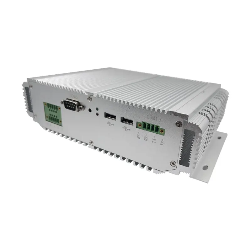 Mini Silver Industrial Computer With I5-1135G7  Onboard 8G RAM  256G SSD  4 COM  5 USB 2.0  2 Gigabit LAN