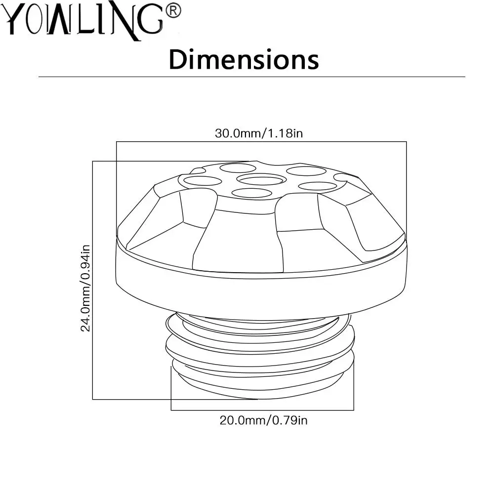 Bouchon d'huile moteur de moto M19 * 2.5, vis de couvercle de remplissage cnc pour kawasaki versys 1000 abs Z1000sx Z1000 Z800 ER6N/F Z900
