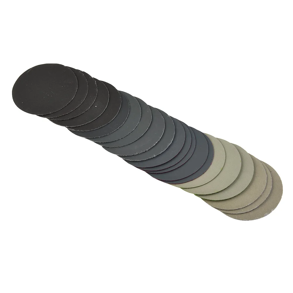 25Pcs 2-6 Inch 1000-5000 Grit Wet Dry Sanding Discs For Car Furniture Wood Metal Polishing Grinder Abrasive Tools