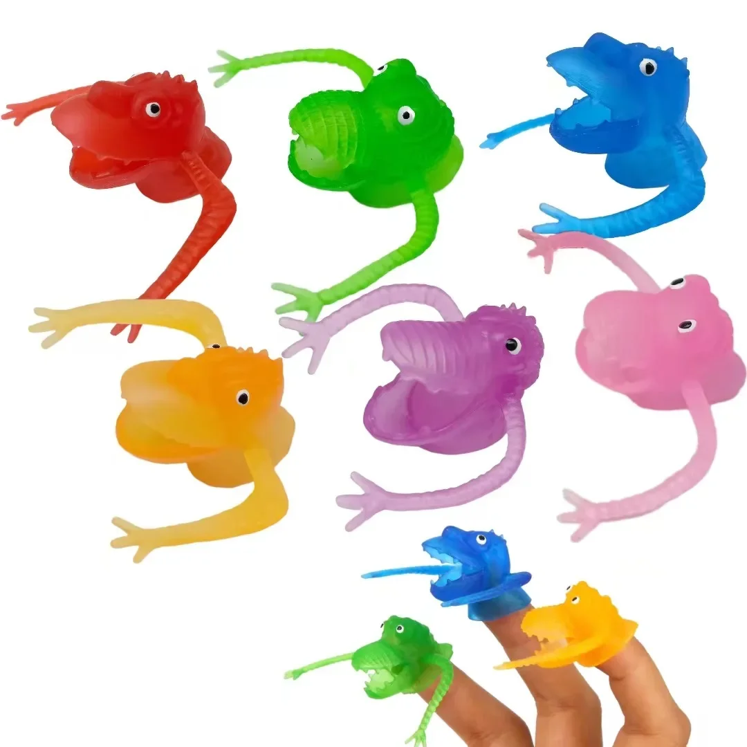 Nieuwigheid Plastic Dinosaurus Vingerpop Handschoen Mini Monster Vingerpop Speelgoed Juguetes Nieuwigheid Gag Speelgoed Prachtig Cadeau voor Vriend