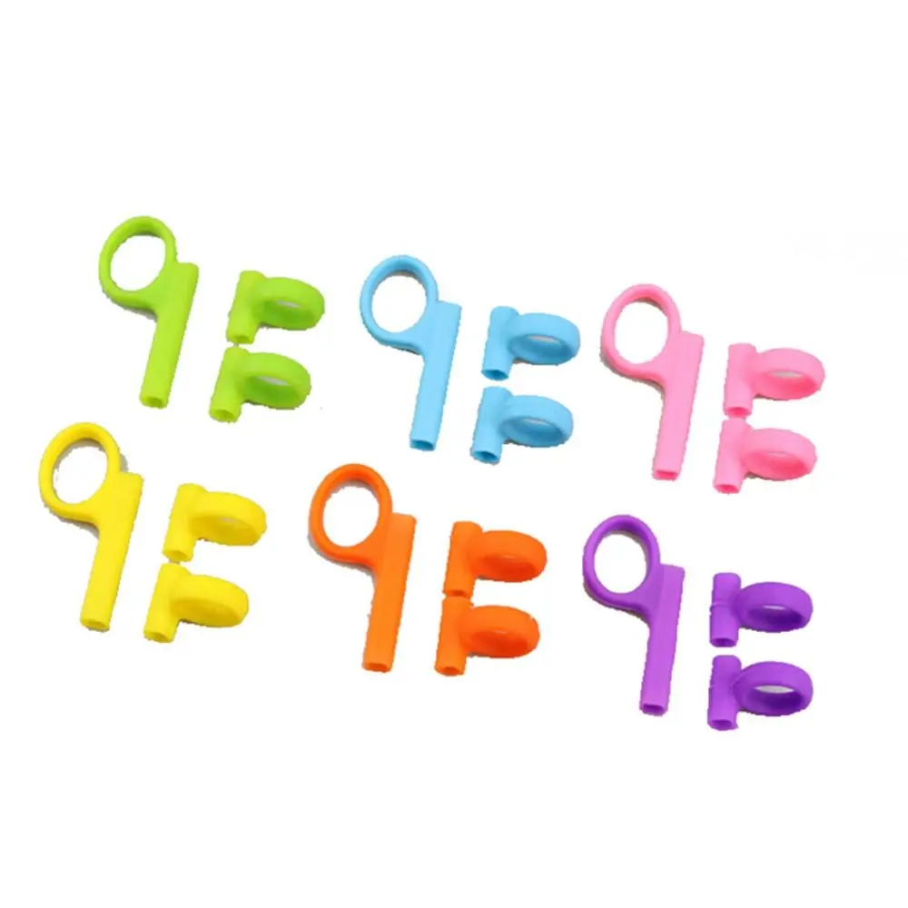 سيليكون عقد عيدان تصحيح حلقة أدوات المائدة المطبخ مجموعات الاصبع ممارسة الأكل عيدان الملحقات #6